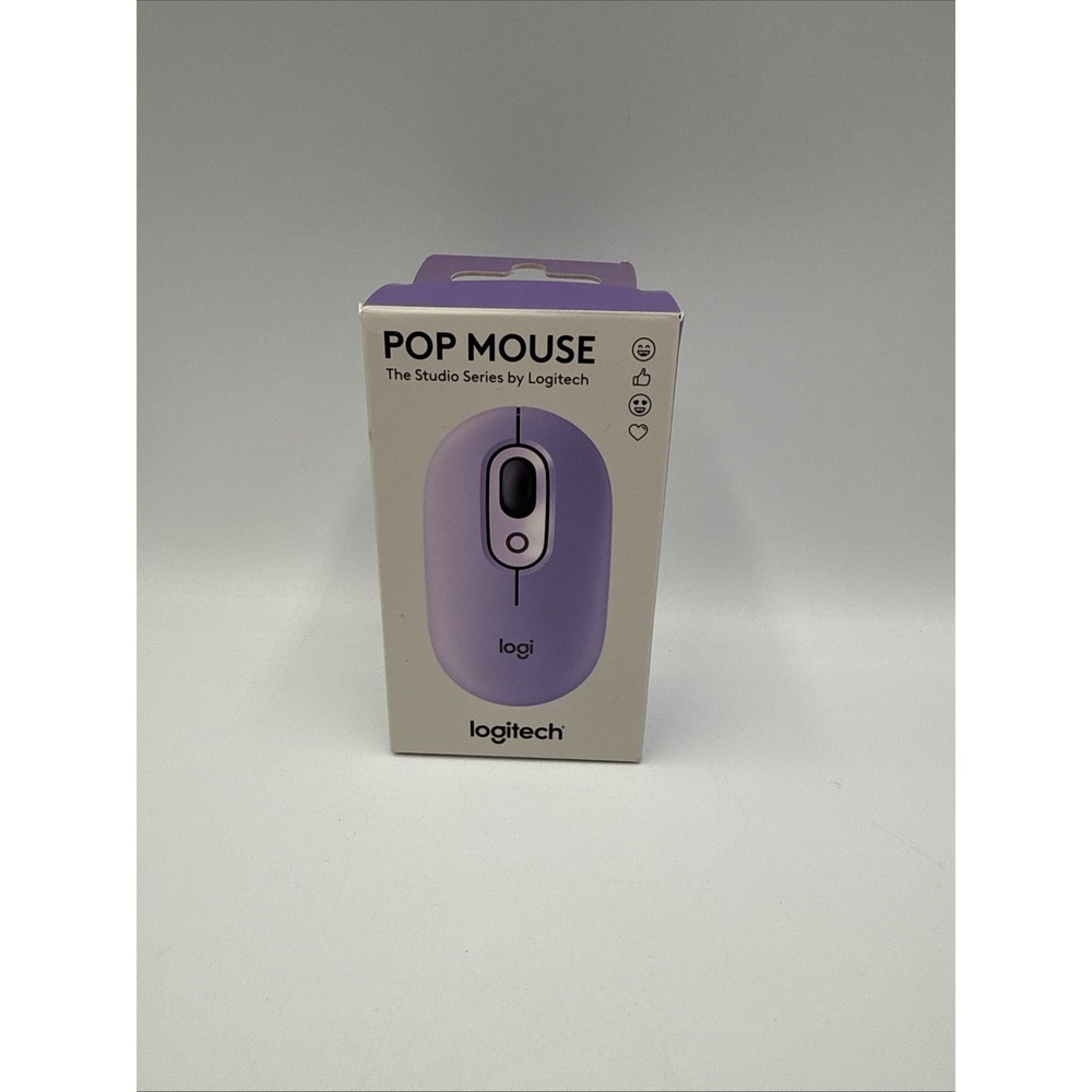 Logitech POP Mouse Wireless Bluetooth Silent Customizable Emojis PC / Mac Cosmos